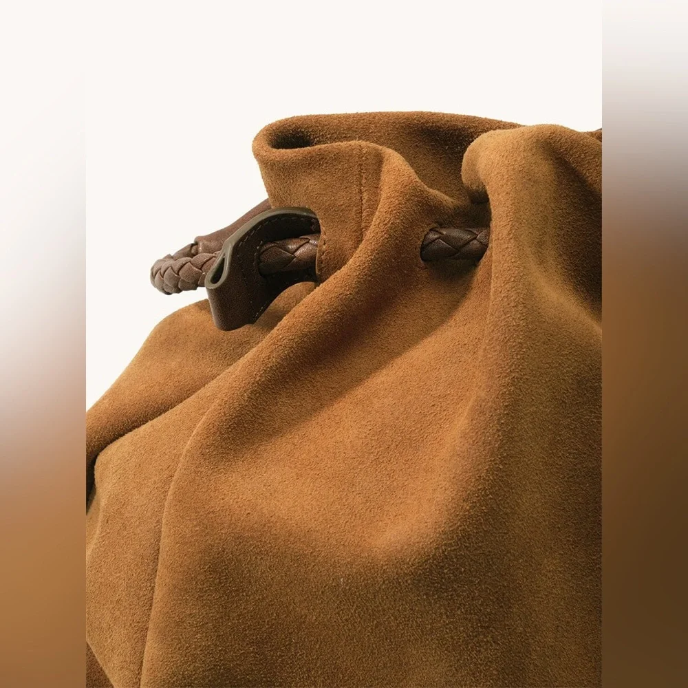 Small Gather Bag Set - Ochre Suede - Picture 7 of 13